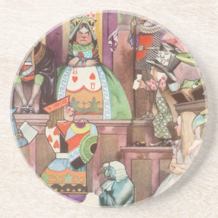 Vintage Alice in Wonderland, Queen of Hearts Sandstone Coaster