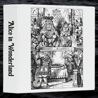 Vintage Alice in Wonderland, Queen of Hearts Trial 3 Ring Binder