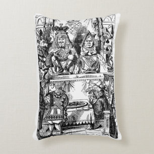 Vintage Alice in Wonderland, Queen of Hearts Trial Accent Pillow