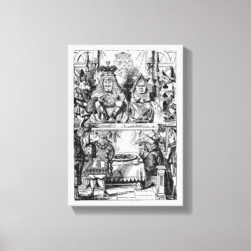 Vintage Alice in Wonderland Queen of Hearts Trial Canvas Print