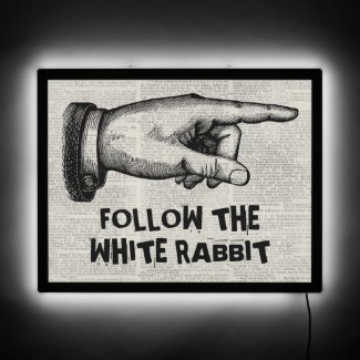 Vintage Alice in Wonderland Quote Hand Sign