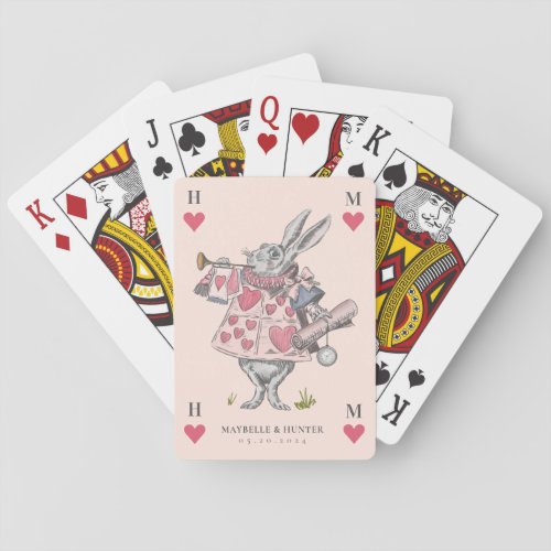 Vintage Alice in Wonderland Rabbit Playing Card