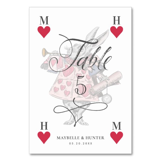 Vintage Alice in Wonderland Rabbit Playing Card