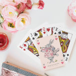 Vintage Alice in Wonderland Rabbit Playing Card<br><div class="desc">Beautifully designed vintage Alice in Wonderland-themed save-the-date playing cards. Perfect for an Alice in Wonderland-themed wedding. We've meticulously restored the iconic Alice in Wonderland vintage white rabbit character illustration by hand sketching it and bring them to life with beautiful watercolor undertones The playing cards are designed like a playing card...</div>