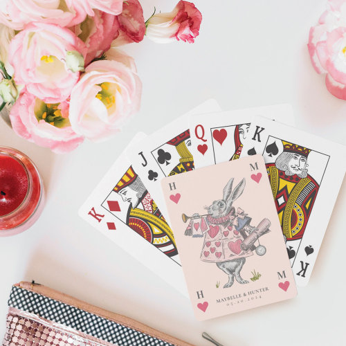 Vintage Alice in Wonderland Rabbit Playing Card