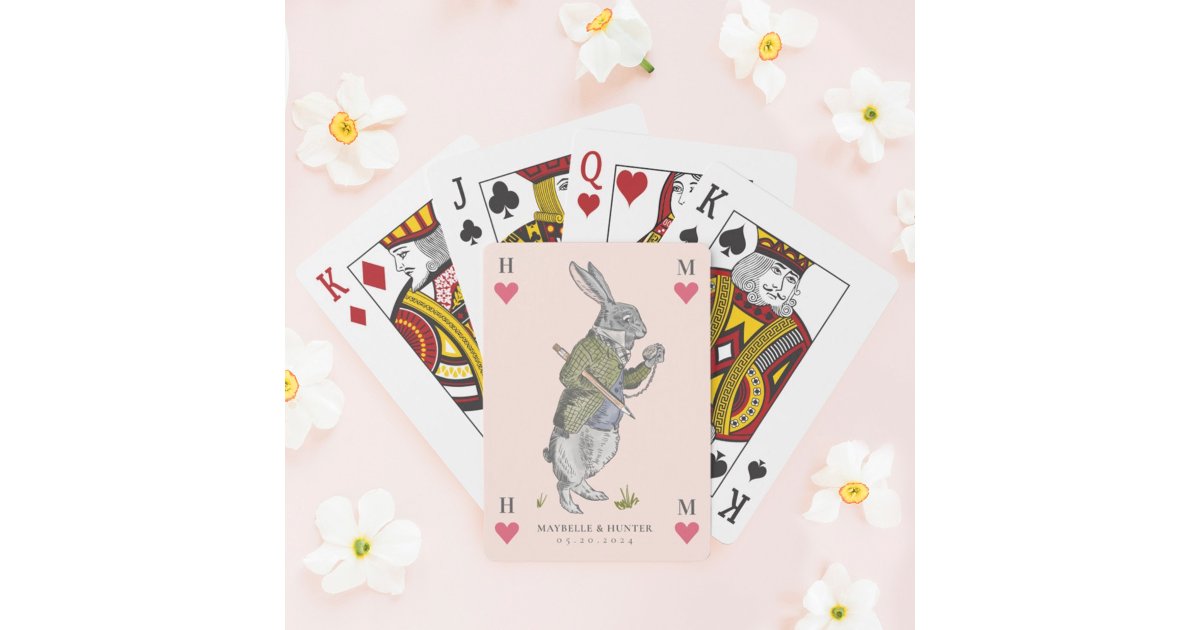 Vintage Alice in Wonderland Rabbit Playing Card | Zazzle