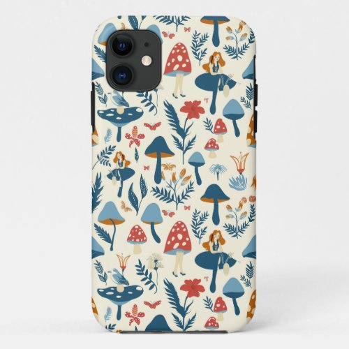 Vintage Alice in Wonderland Seamless Pattern  iPhone 11 Case