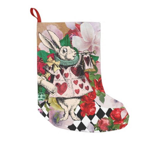 Vintage Alice in Wonderland Small Christmas Stocking