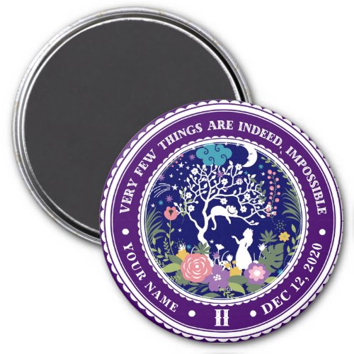 Vintage Alice in Wonderland Sobriety Medallion     Magnet
