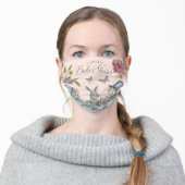 Vintage Alice in Wonderland Tea Party Baby Shower Adult Cloth Face Mask (Worn)