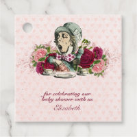 Vintage Alice In Wonderland Tea Party BABY SHOWER Favor Tags