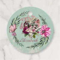 Vintage Alice In Wonderland Tea Party BABY SHOWER Favor Tags