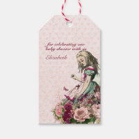 Vintage Alice In Wonderland Tea Party BABY SHOWER Gift Tags