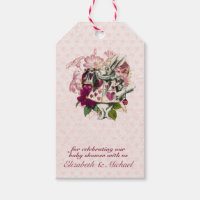 Vintage Alice In Wonderland Tea Party BABY SHOWER Gift Tags