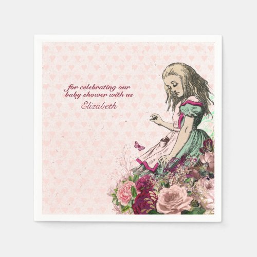 Vintage Alice In Wonderland Tea Party BABY SHOWER Napkins