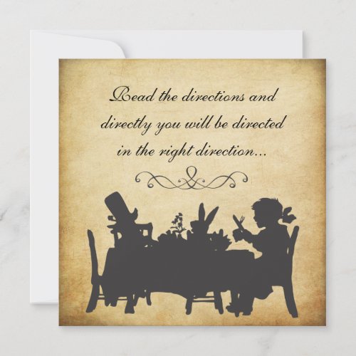 Vintage Alice in Wonderland Tea Party Birthday Personalized Invites