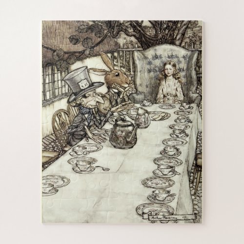 Vintage Alice In Wonderland Tea Party by Rackham Jigsaw Puzzle