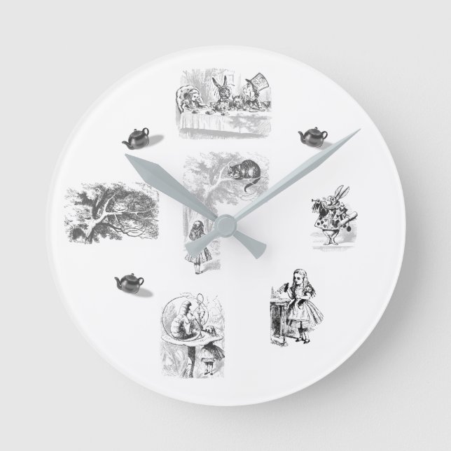 Vintage Alice in Wonderland Tea Party Clock