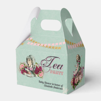Vintage Alice in Wonderland Tea Party Custom Party Favor Boxes