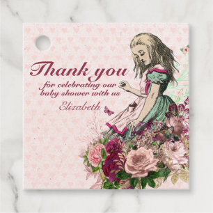 Vintage Alice in Wonderland Tea Party Custom Party Favor Tags