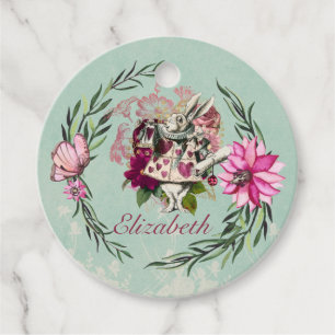 Vintage Alice in Wonderland Tea Party Custom Party Favor Tags