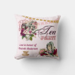 Vintage Alice in Wonderland Tea Party Custom Party Throw Pillow