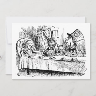 Vintage Alice in Wonderland Tea Party Housewarming Invitation