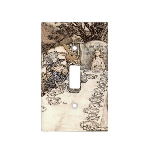 Vintage Alice in Wonderland Tea Party Light Switch Cover