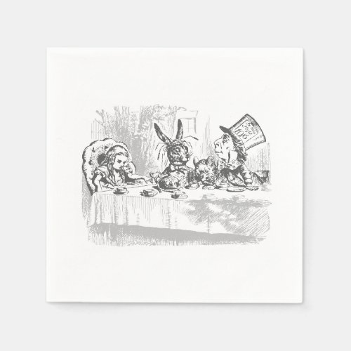 Vintage Alice in Wonderland Tea Party Paper Napkin