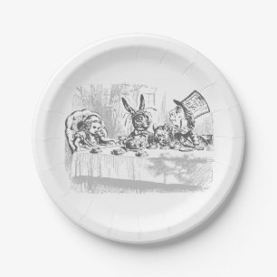 Vintage Alice in Wonderland Tea Party Paper Plates