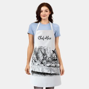 Vintage Alice in Wonderland, Tea Party Scene Apron
