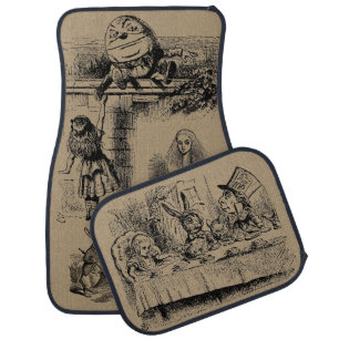 Vintage Alice in Wonderland, Tea Party Scene Car Floor Mat