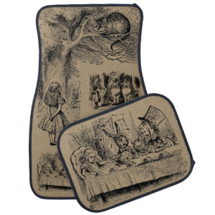 Vintage Alice in Wonderland, Tea Party Scene Car Floor Mat