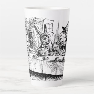 Vintage Alice in Wonderland, Tea Party Scene Latte Mug