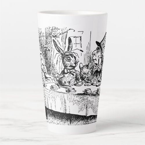 Vintage Alice in Wonderland Tea Party Scene Latte Mug