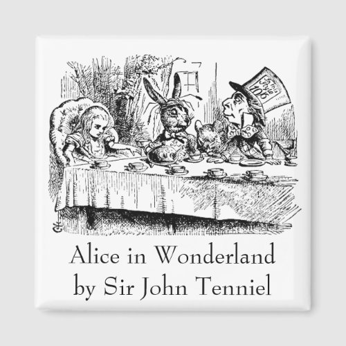 Vintage Alice in Wonderland Tea Party Scene Magnet