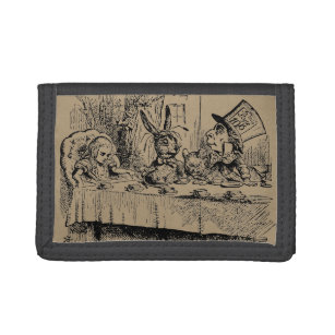 Vintage Alice in Wonderland, Tea Party Scene Trifold Wallet
