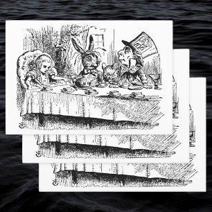 Vintage Alice in Wonderland, Tea Party Scene Wrapping Paper Sheets