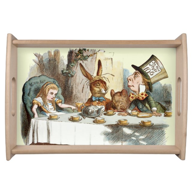 Vintage Alice in Wonderland Tea Party Serving Tray (Front)