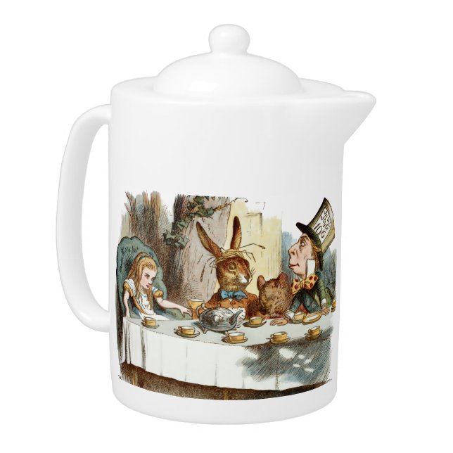 Vintage Alice in Wonderland Tea Party Teapot (Left)