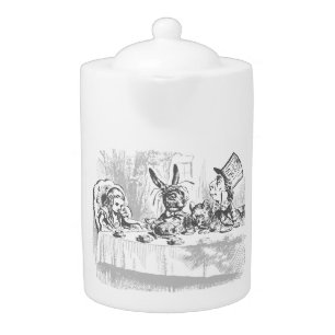 Vintage Alice in Wonderland Tea Party Theme Teapot