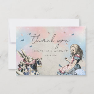 Vintage Alice in Wonderland Thank You Card