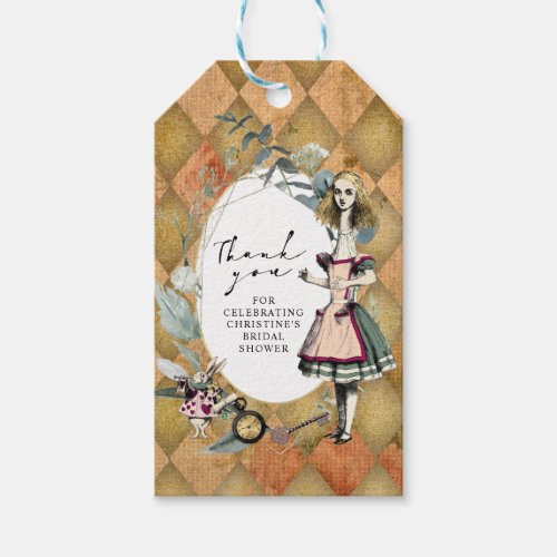 Vintage Alice in Wonderland Thank You  Gift Tags