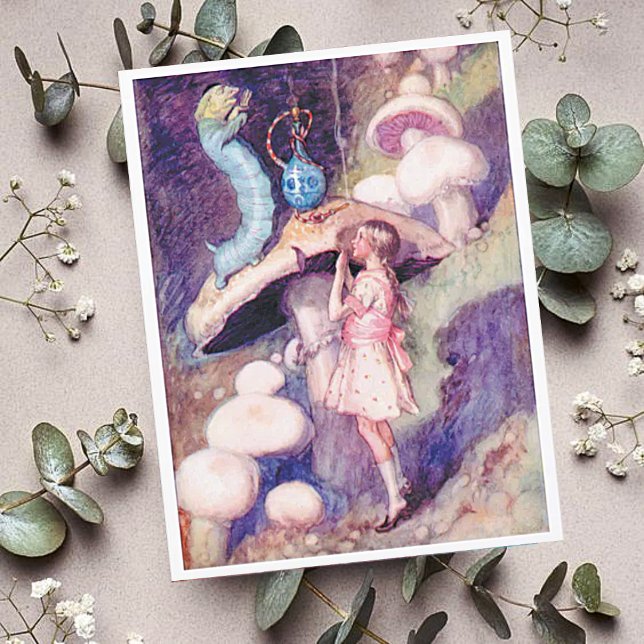 Vintage Alice in Wonderland The Caterpillar Postcard (Creator Uploaded)