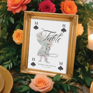 Vintage Alice in Wonderland The Knave of Hearts Table Number
