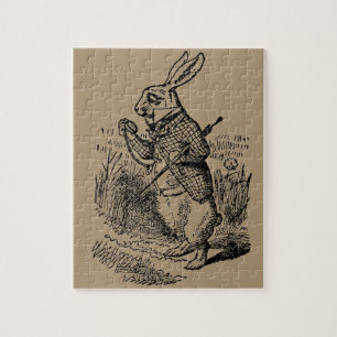 Vintage Alice in Wonderland the White Rabbit Watch Jigsaw Puzzle