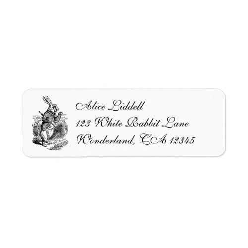 Vintage Alice in Wonderland the White Rabbit Watch Label