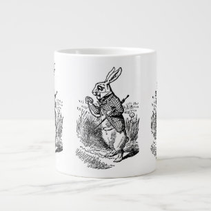 Vintage Alice in Wonderland the White Rabbit Watch Large Coffee Mug