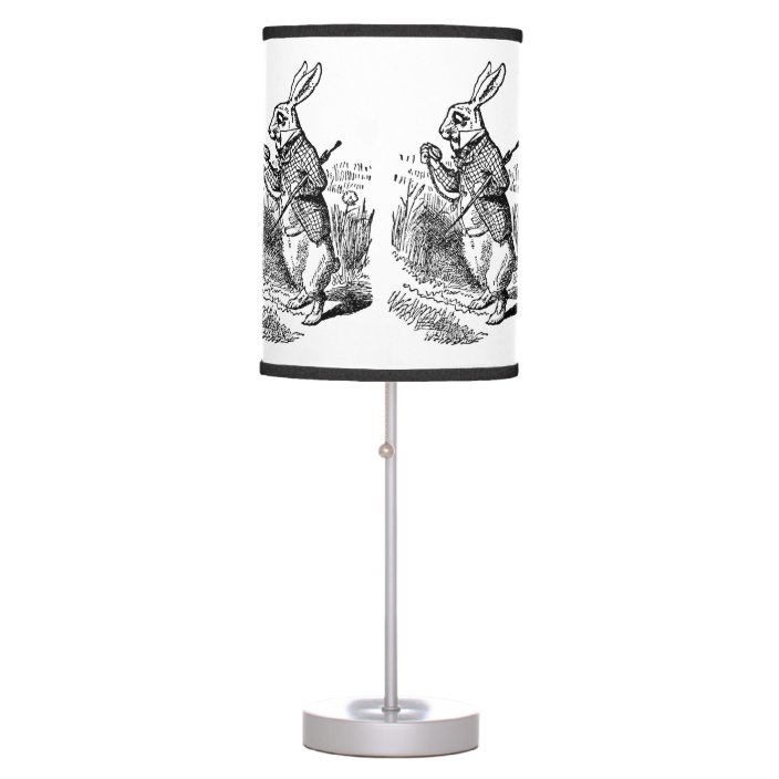 Vintage Alice In Wonderland The White Rabbit Watch Table Lamp Zazzle Com