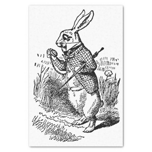 Vintage Alice in Wonderland the White Rabbit Watch Tissue Paper